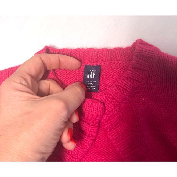 Baby GAP Angora Blend One Button Sweater Cardigan Pink Toddler Girl sz M/L or 2T - Picture 3 of 7